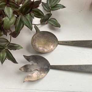 Vintage silver plate serving utensils